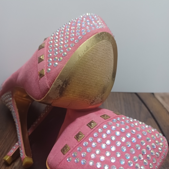 Womens Rhinestone Chrystal heels - Picture 4 of 6